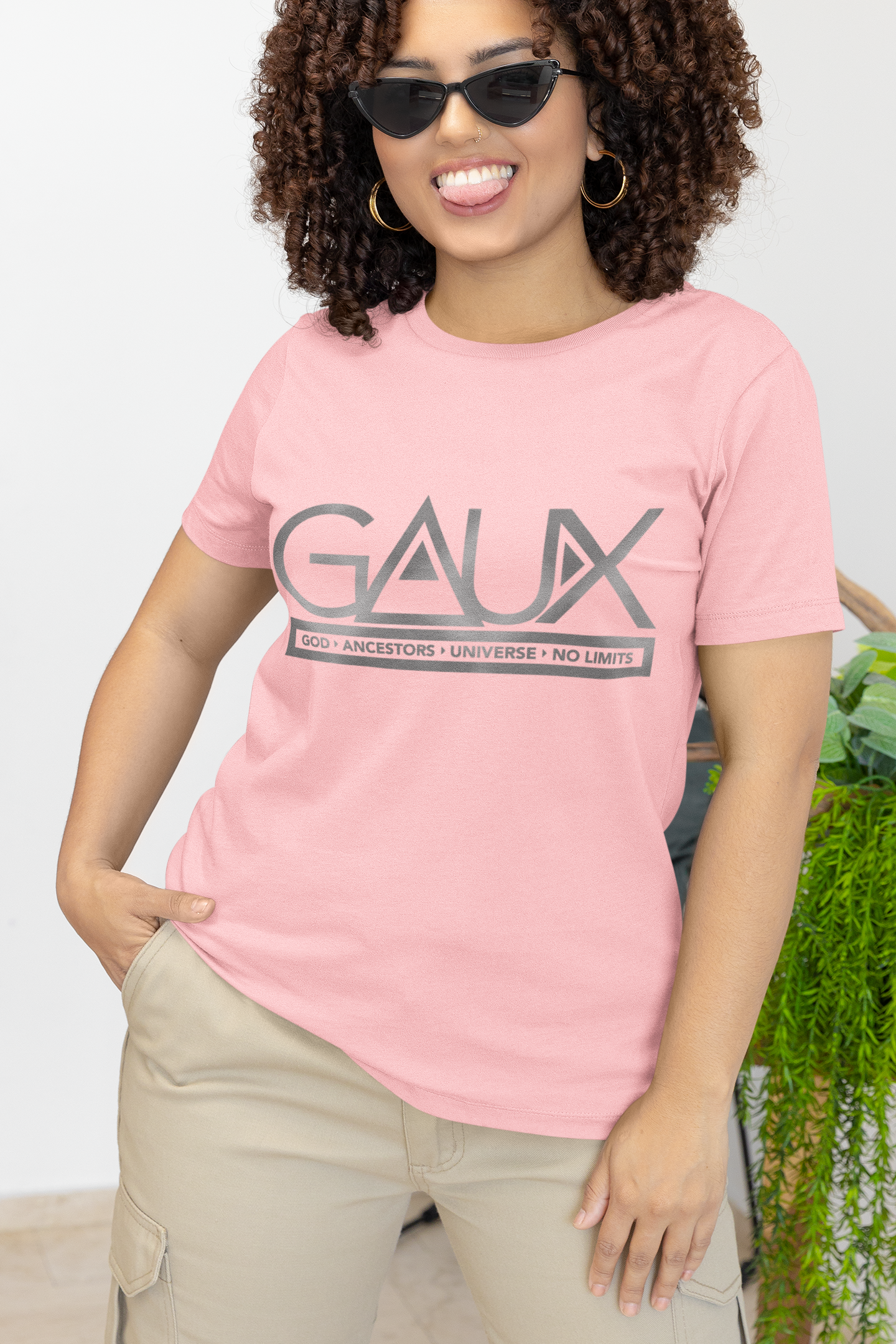 Women GAUX Signature Logo Tee Silver
