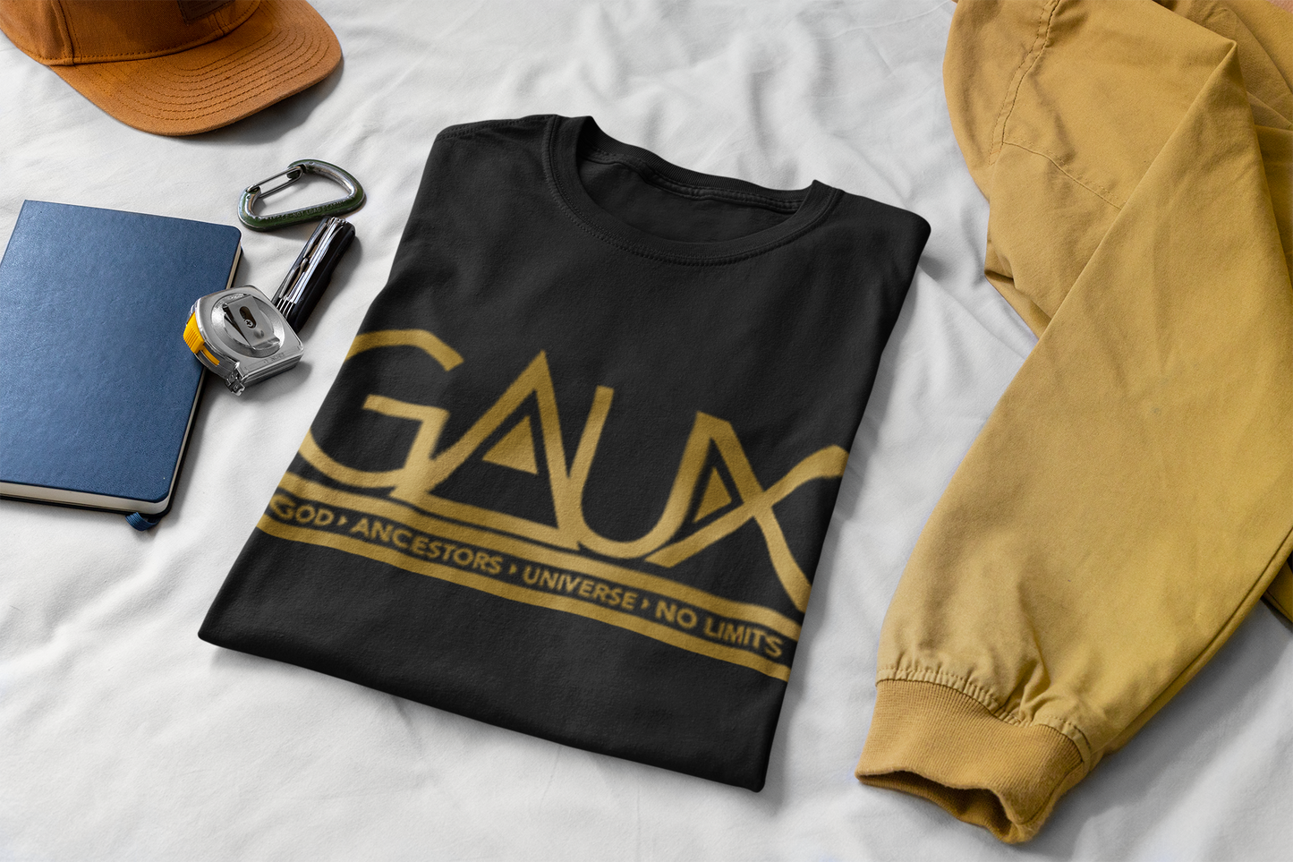 Women Gold GAUX Logo Tee