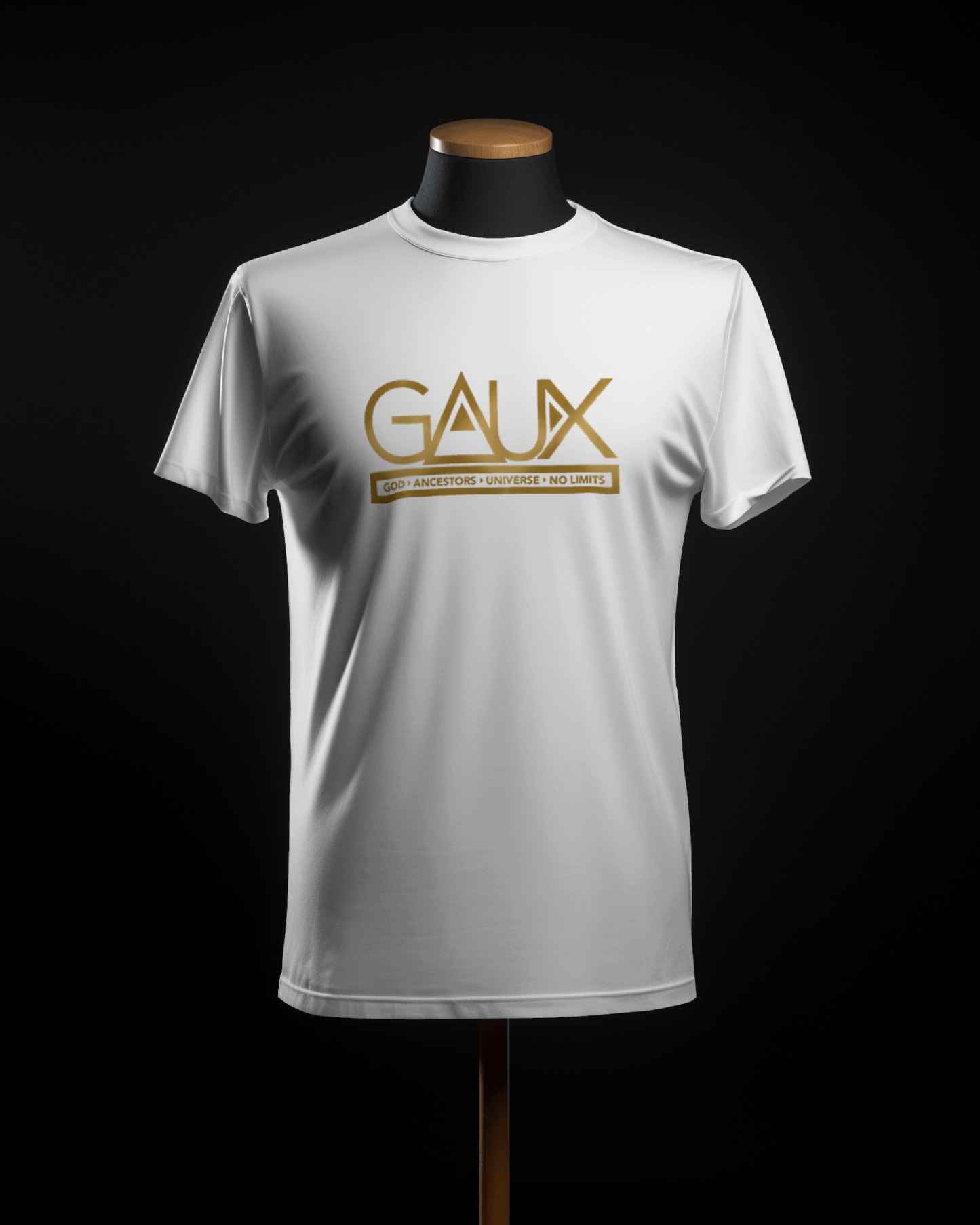 Men Gold GAUX Logo Tee