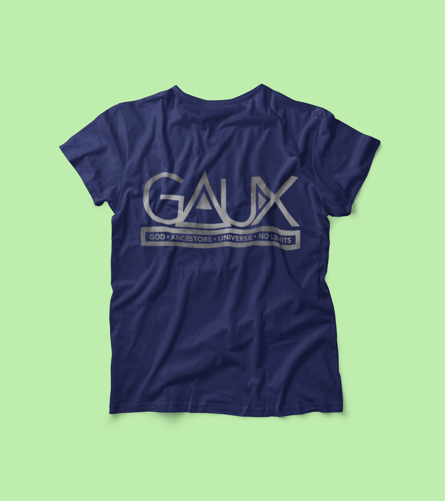 Men GAUX Signature Logo Tee Silver