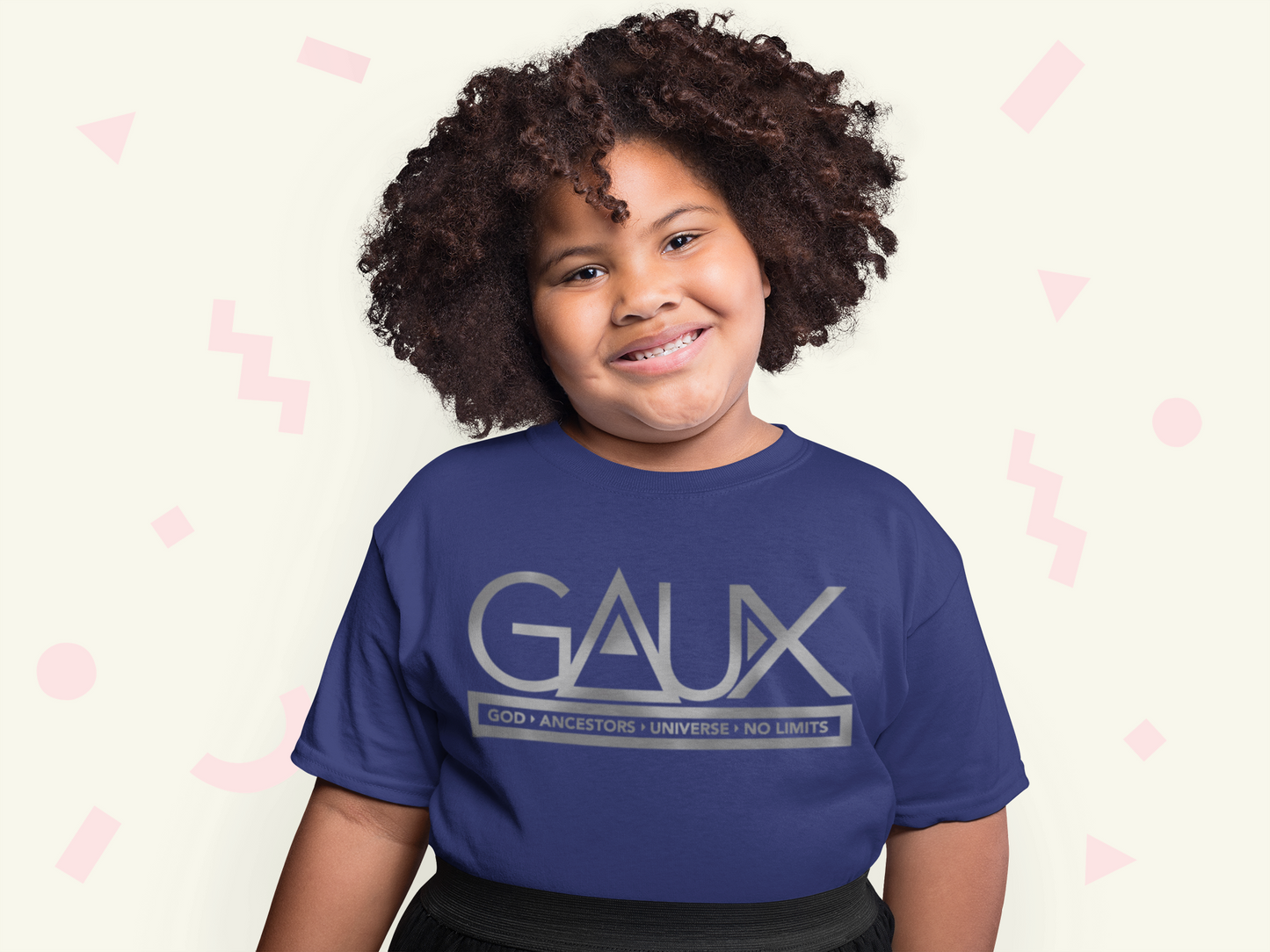 Youth Silver GAUX Logo Tee