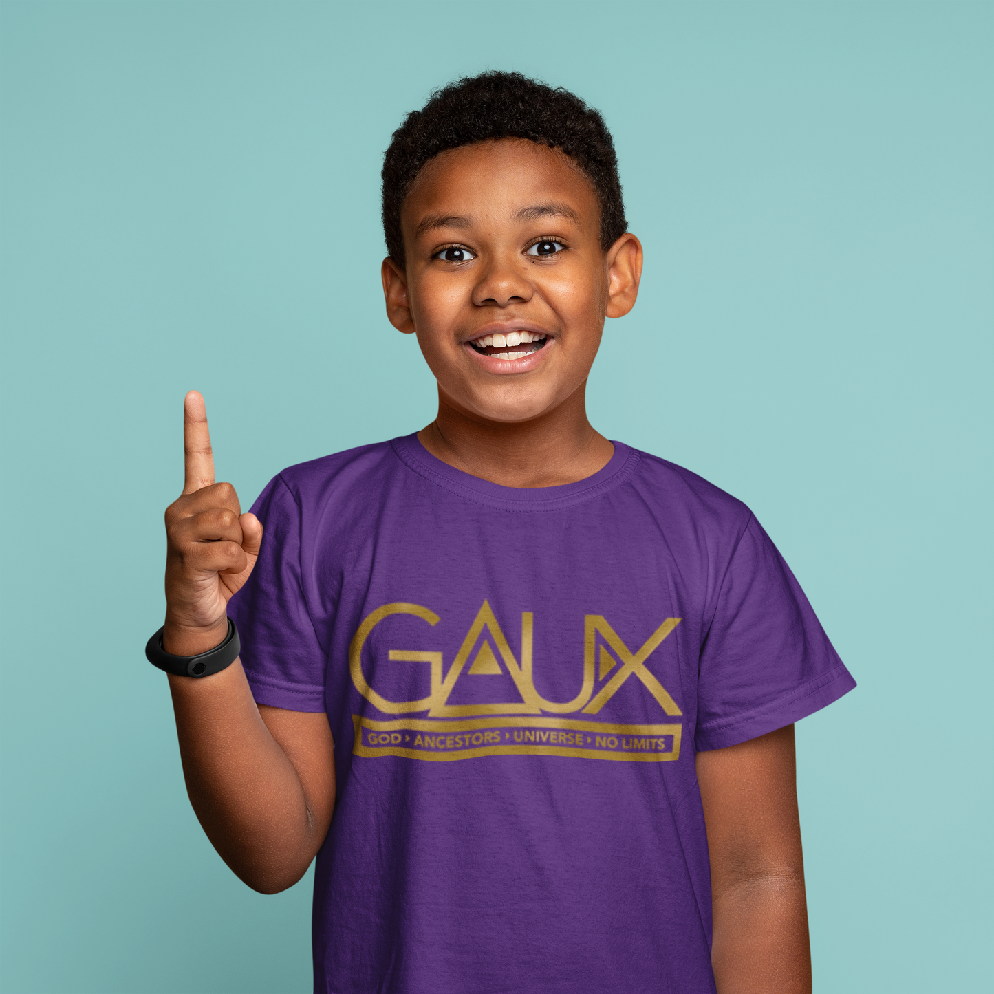 Youth Gold GAUX Logo Tee