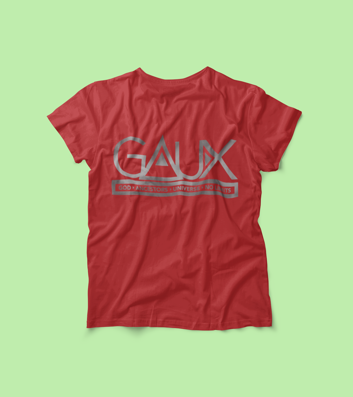 Men GAUX Signature Logo Tee Silver