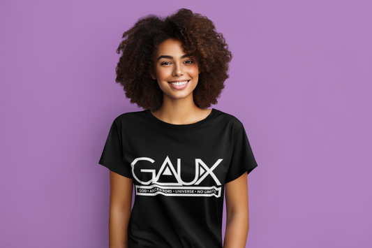 Women White GAUX Logo Tee