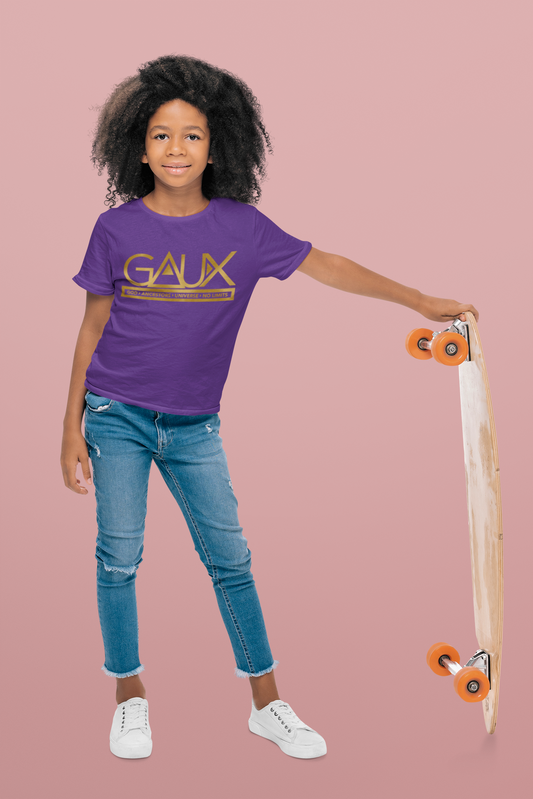 Youth Gold GAUX Logo Tee