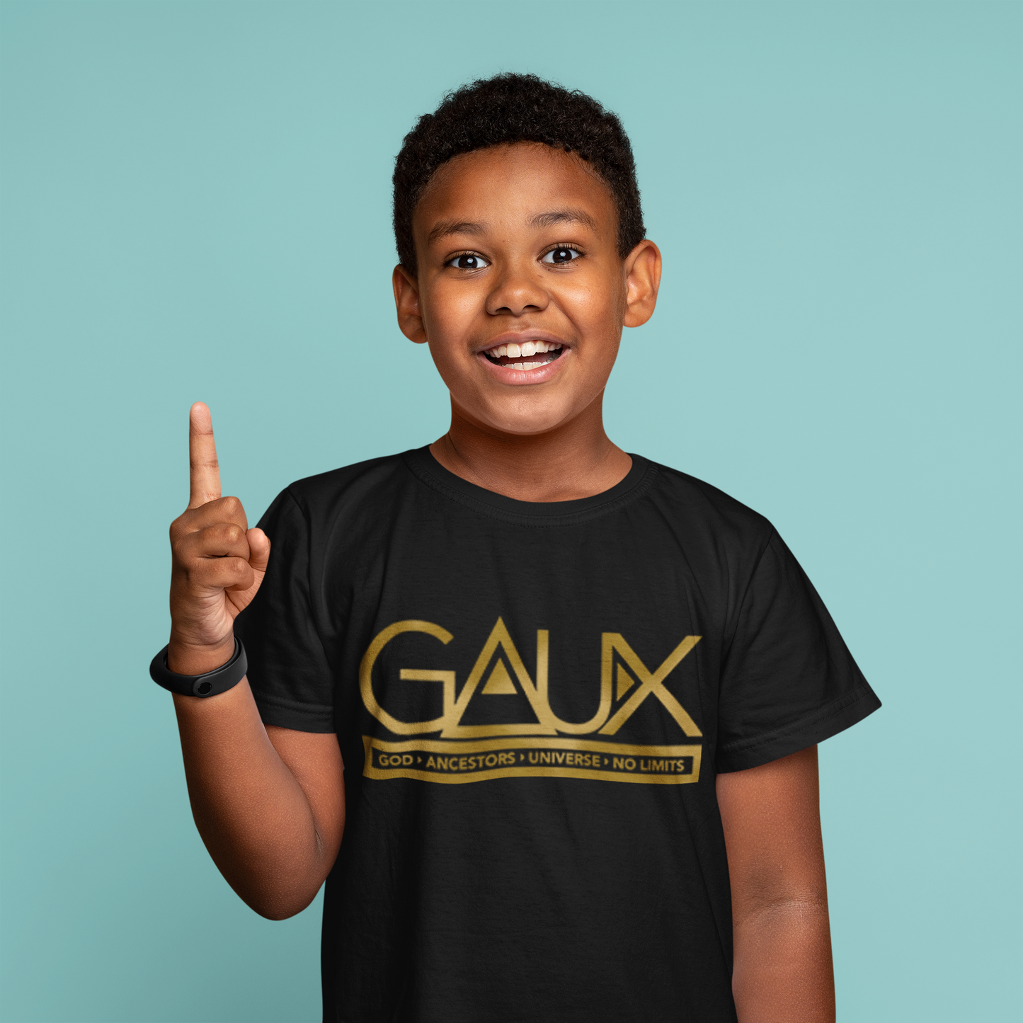 Youth Gold GAUX Logo Tee