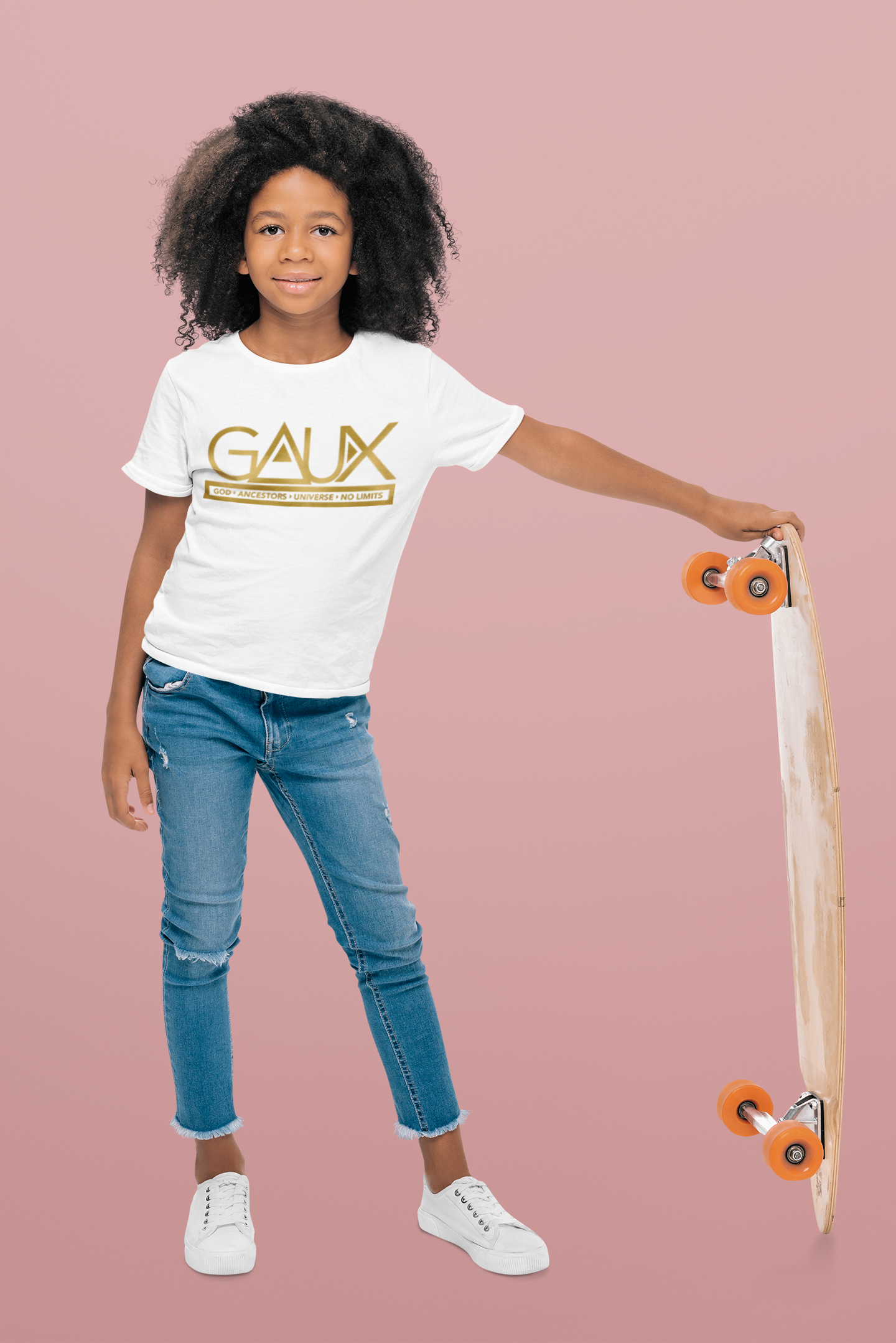 Youth Gold GAUX Logo Tee