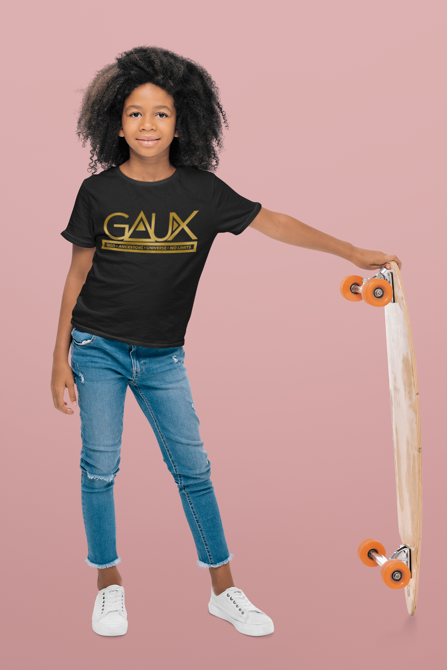 Youth Gold GAUX Logo Tee