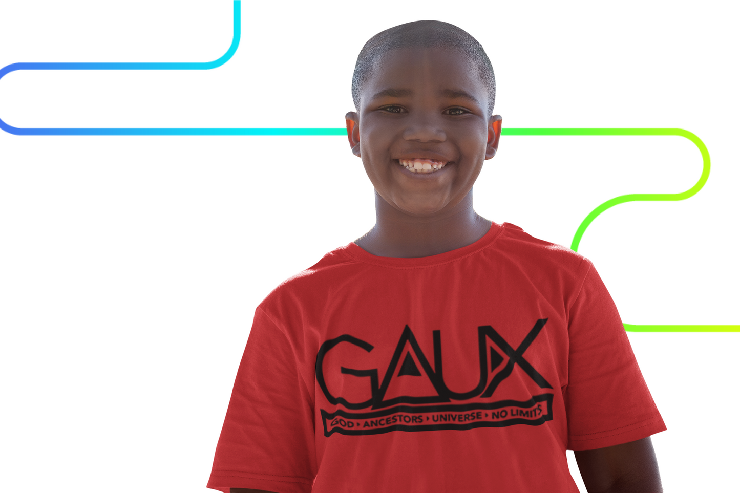 Youth Black GAUX LOGO