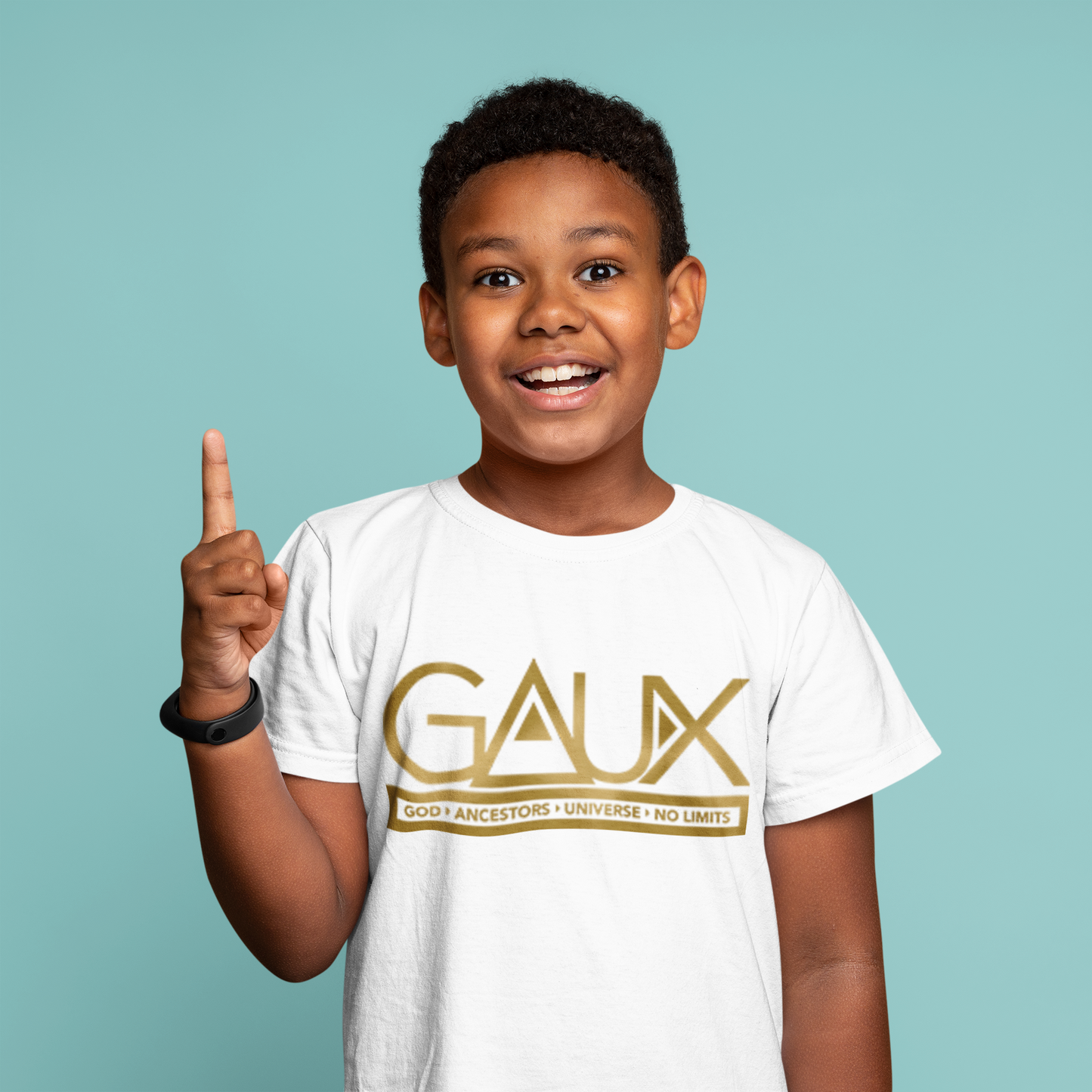 Youth Gold GAUX Logo Tee