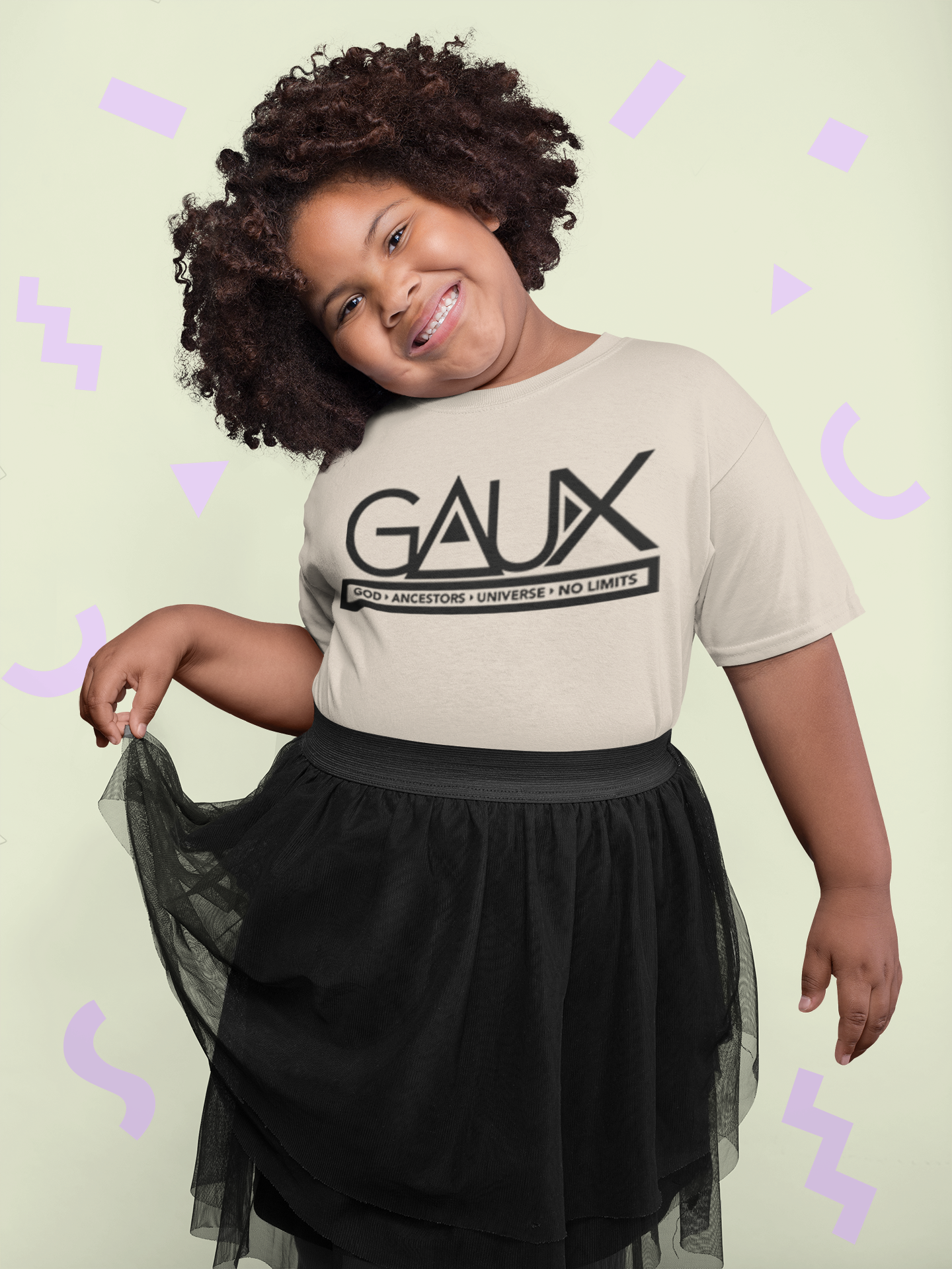 Youth Black GAUX LOGO