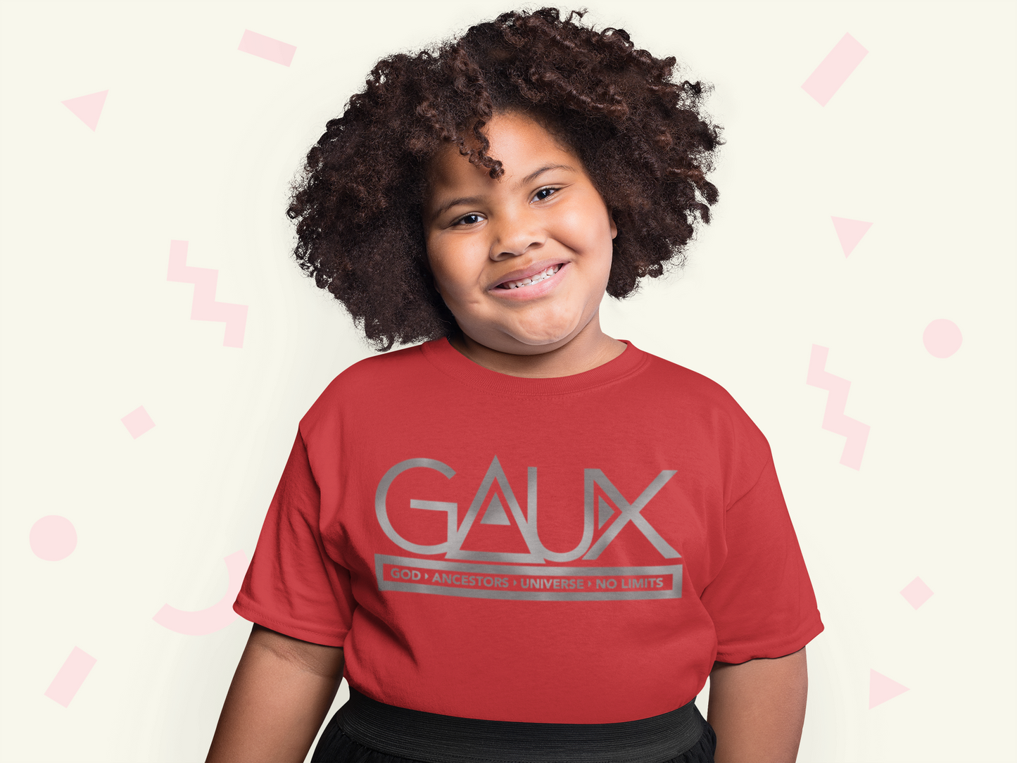 Youth Silver GAUX Logo Tee