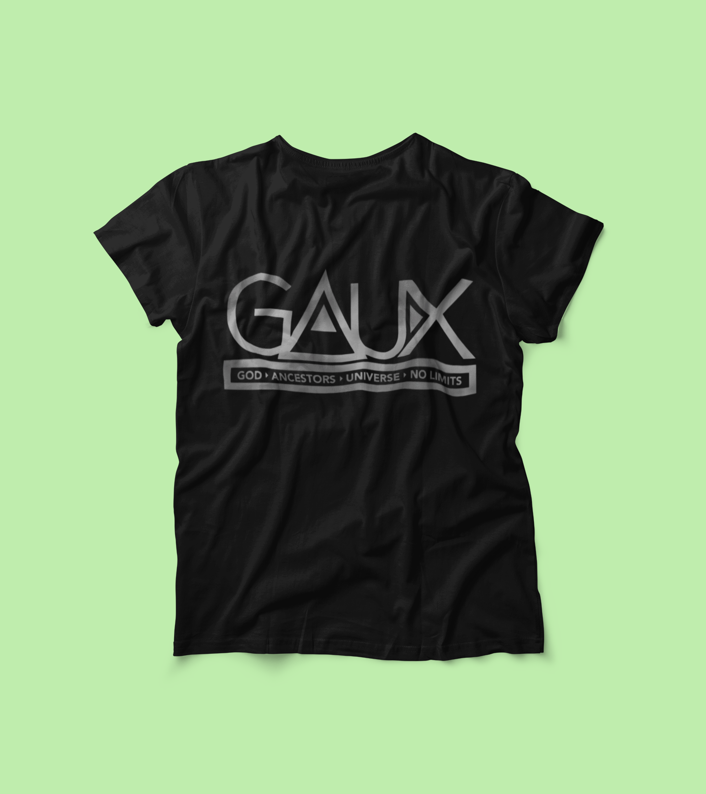 Men GAUX Signature Logo Tee Silver