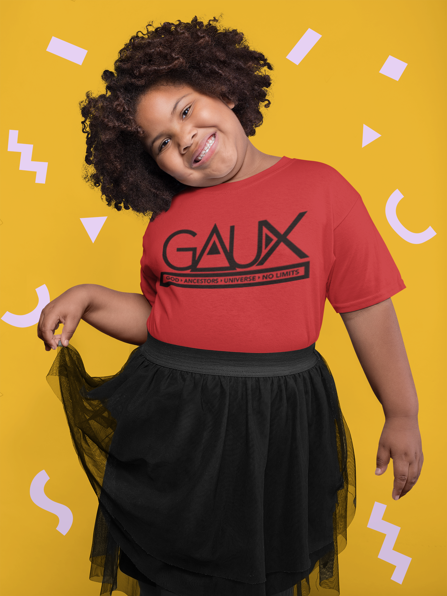 Youth Black GAUX LOGO