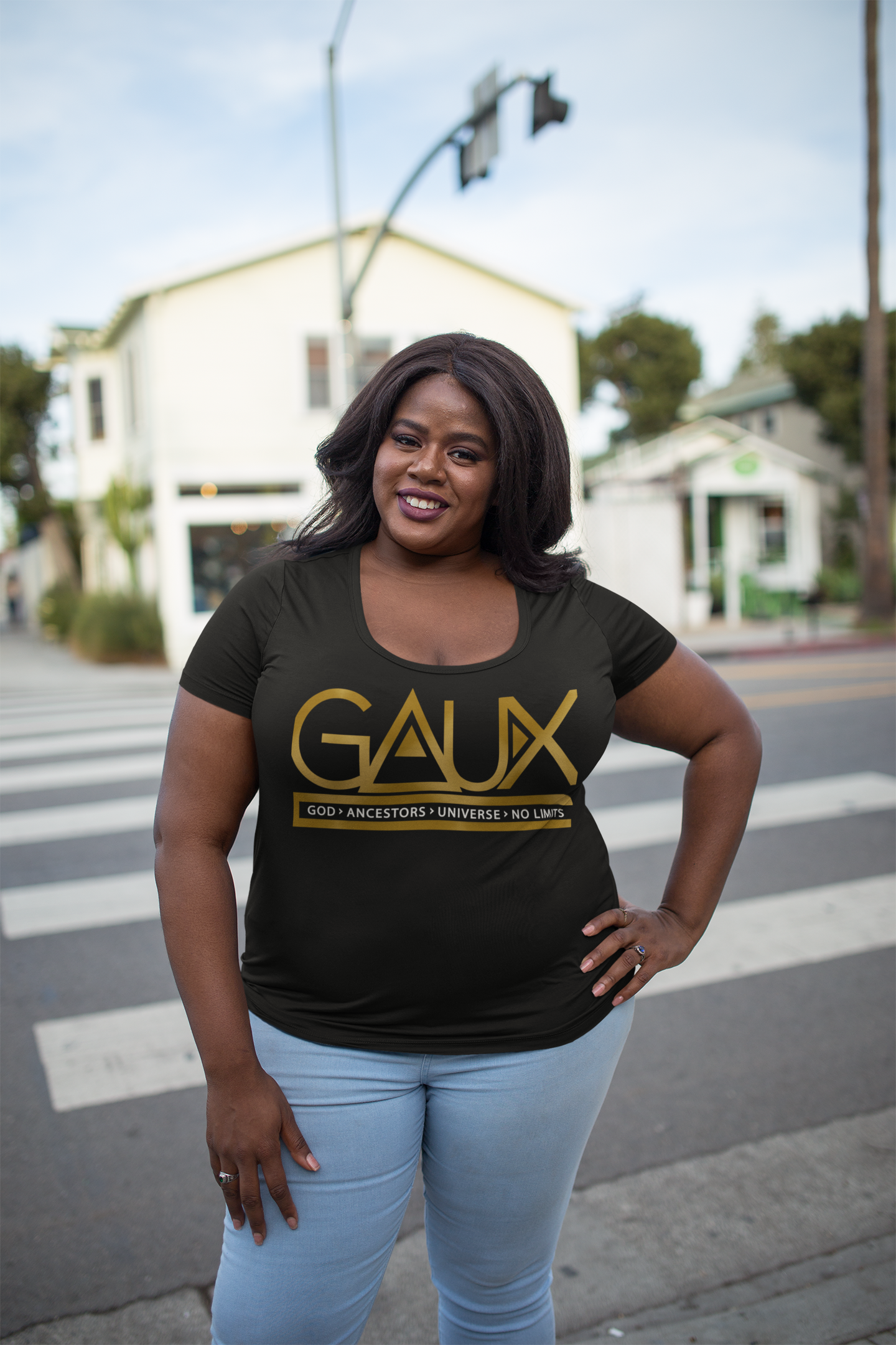 GAUX Signature Logo Tee Metallic