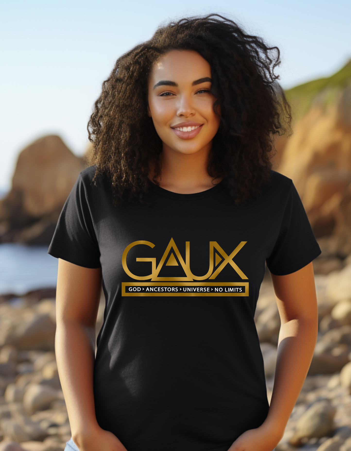 GAUX Signature Logo Tee Metallic