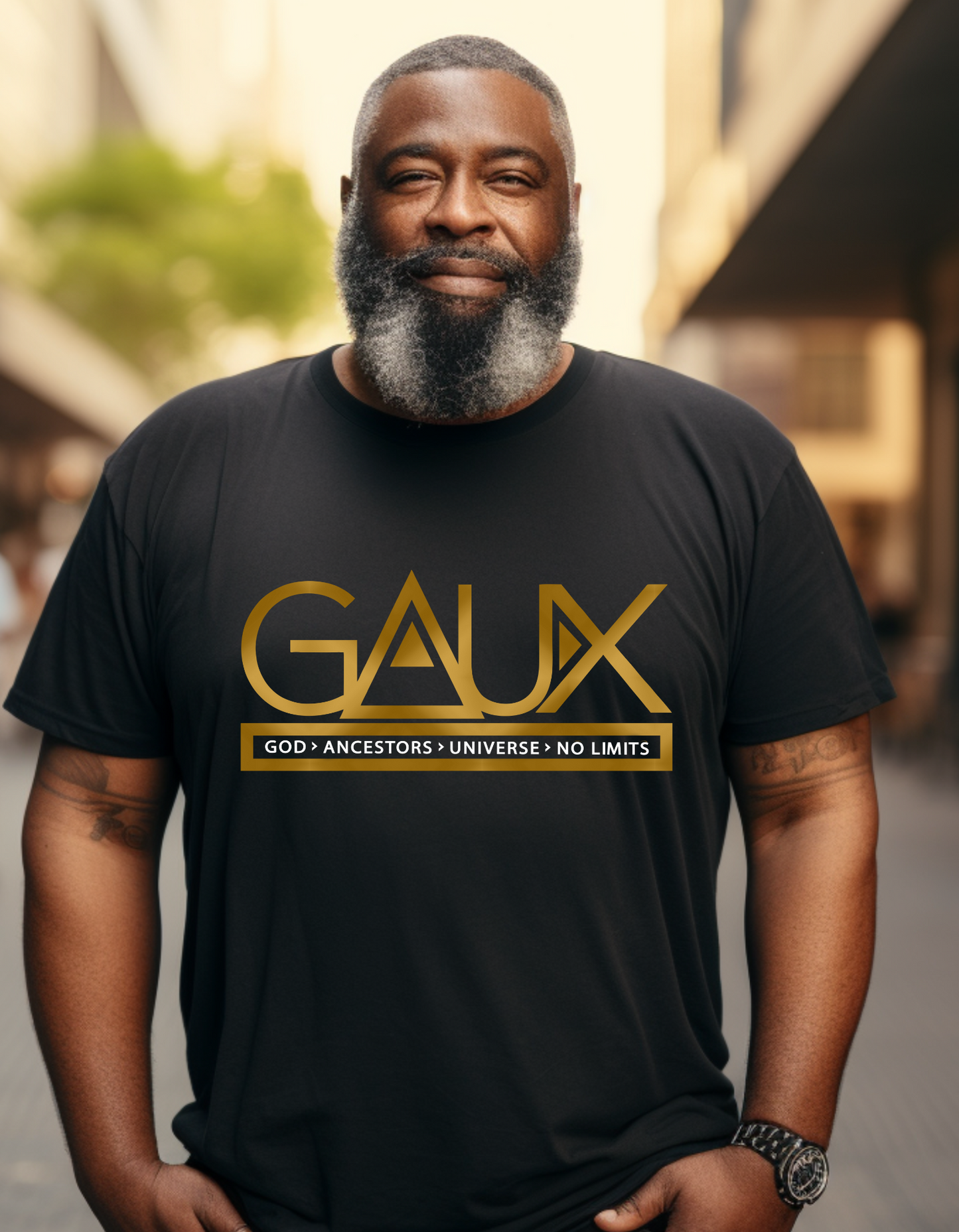 GAUX Signature Logo Tee Metallic