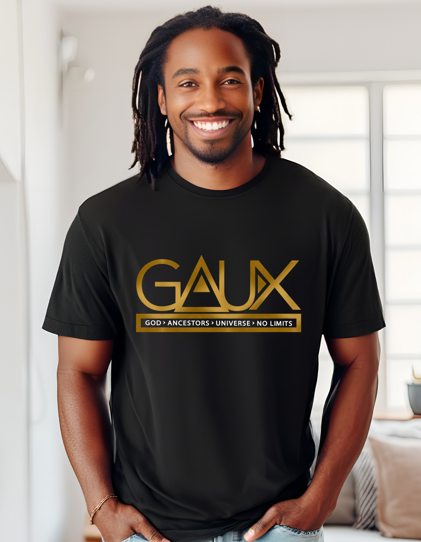 GAUX Signature Logo Tee Metallic