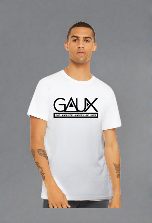 Men Black GAUX Logo Tee