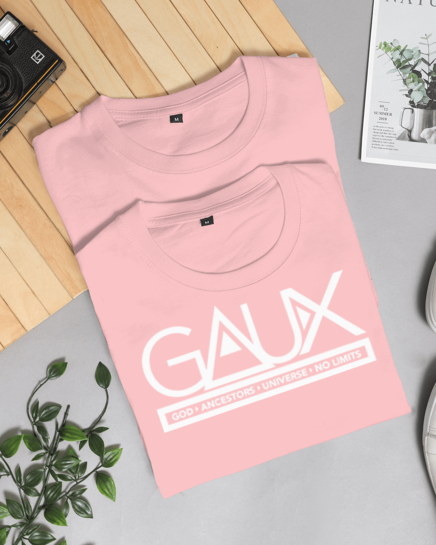 Men White GAUX Logo Tee