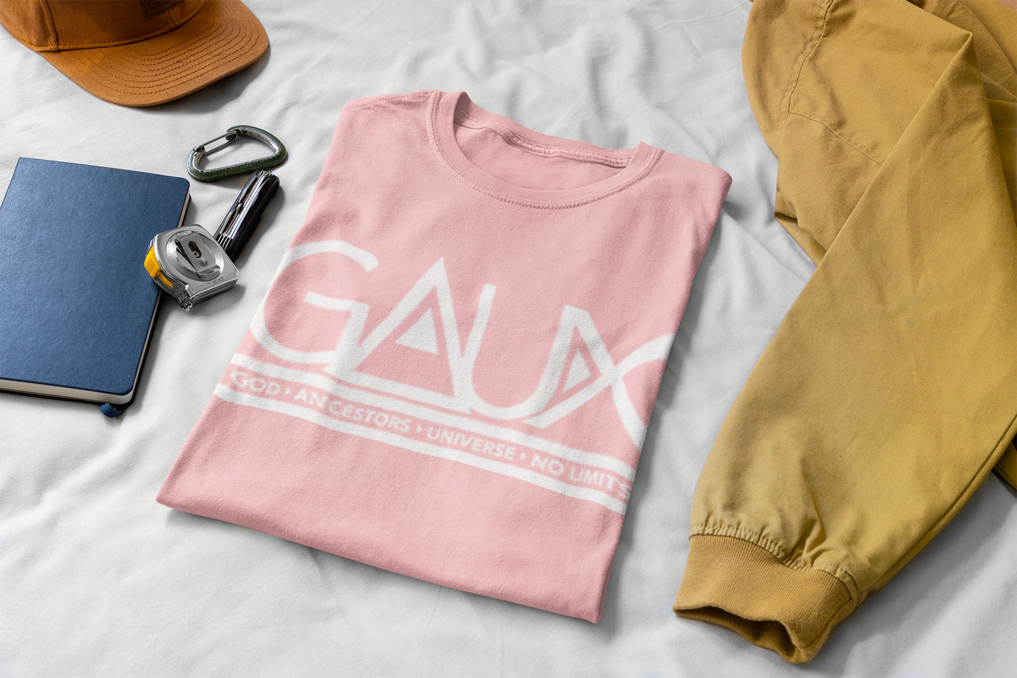 Women White GAUX Logo Tee