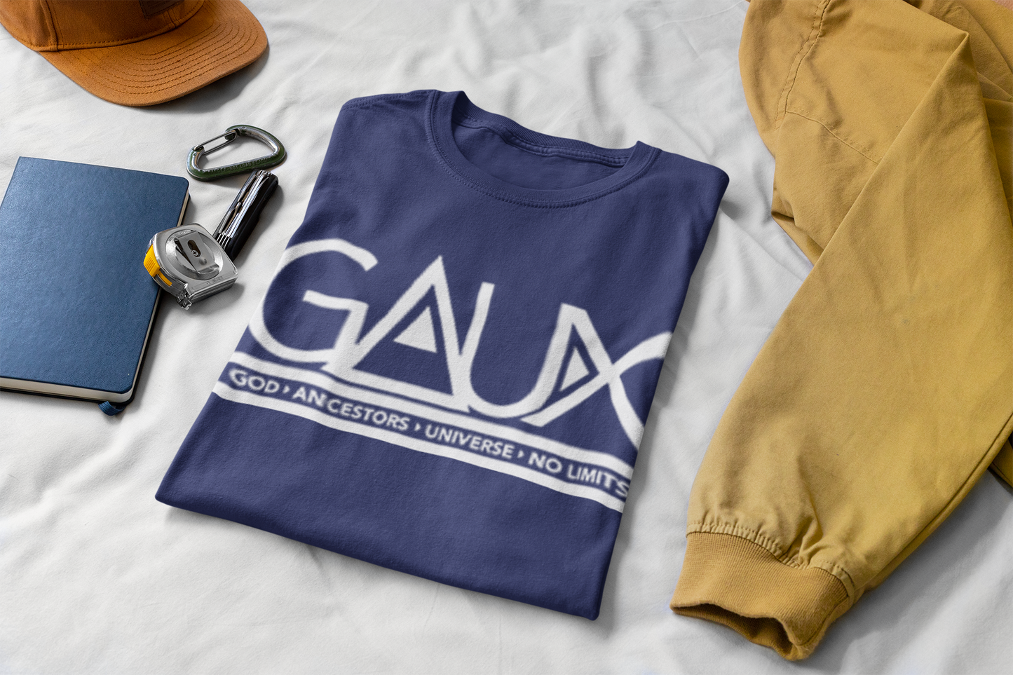 Women White GAUX Logo Tee