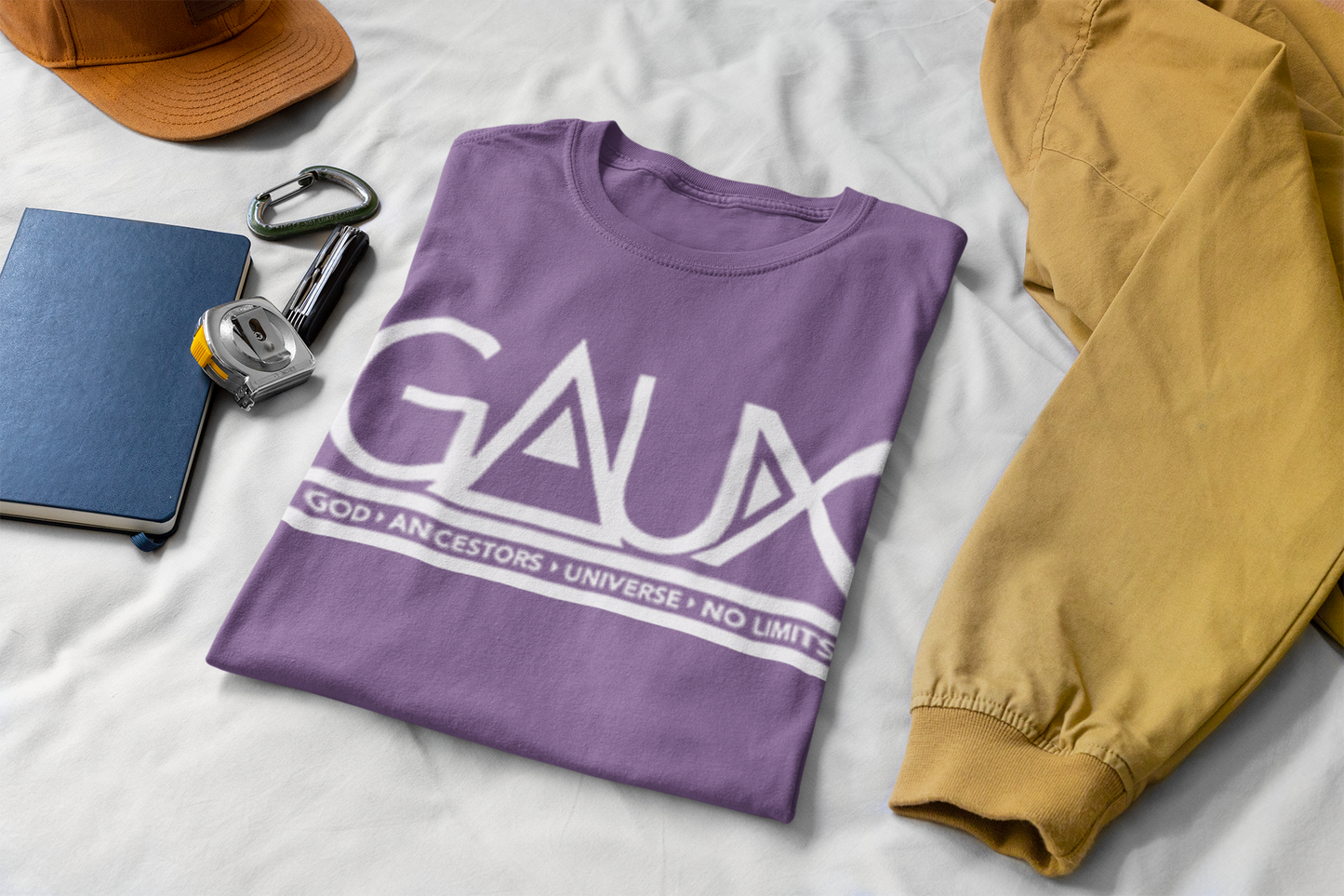 Women White GAUX Logo Tee