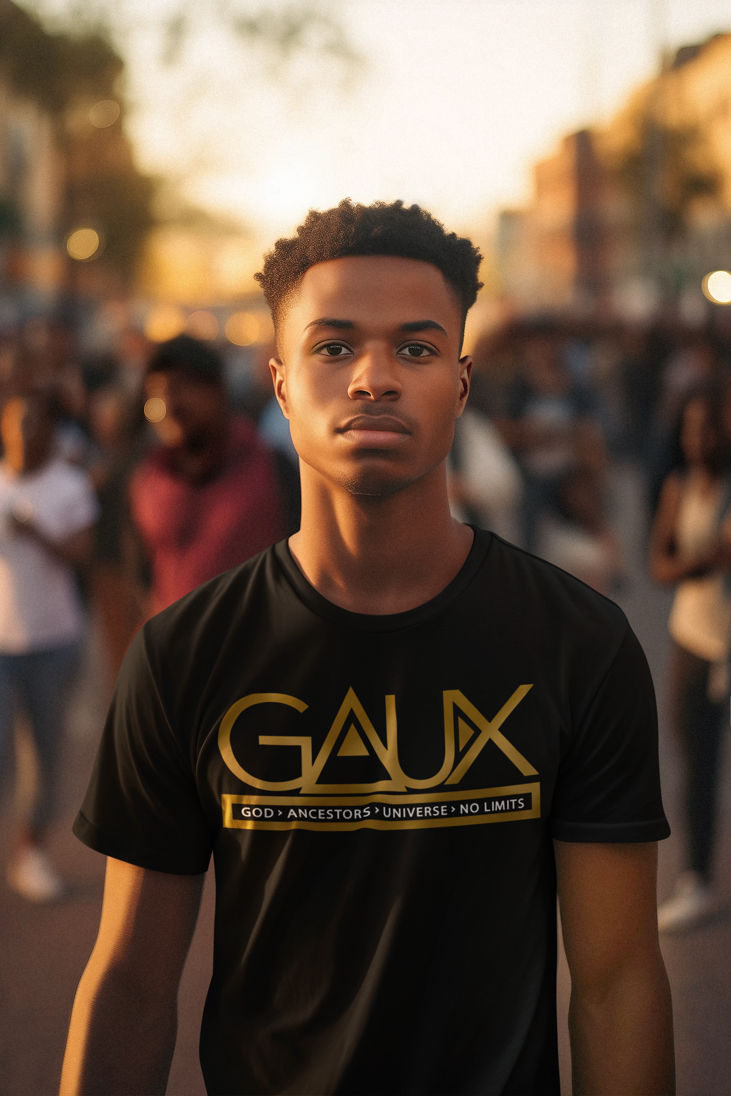 GAUX Signature Logo Tee Metallic