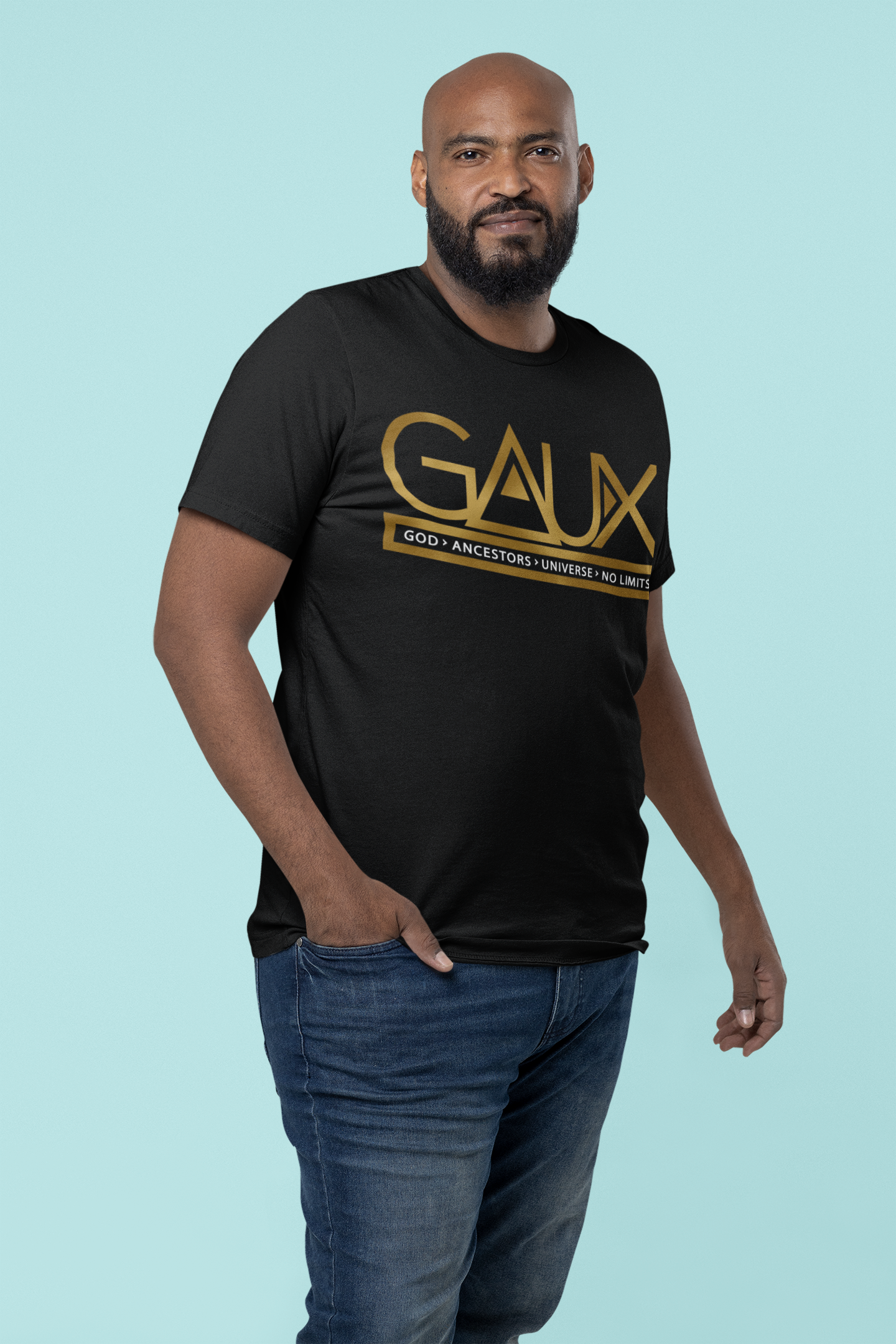 GAUX Signature Logo Tee Metallic