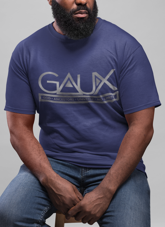 Men GAUX Signature Logo Tee Silver