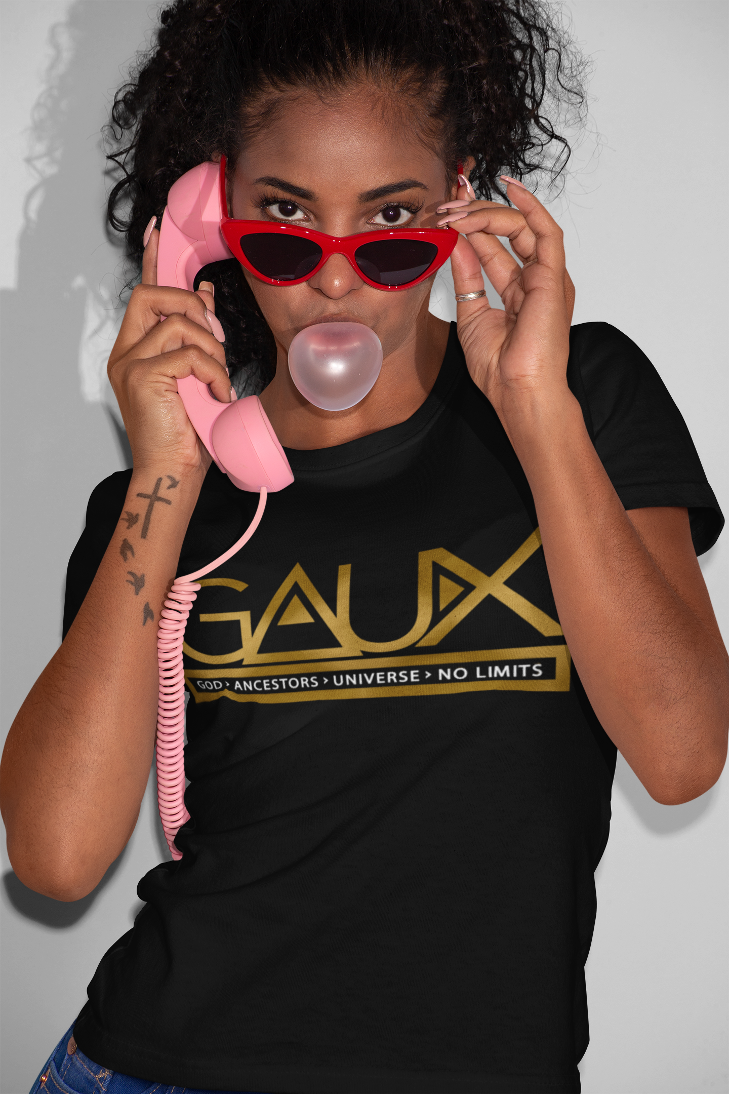 GAUX Signature Logo Tee Metallic