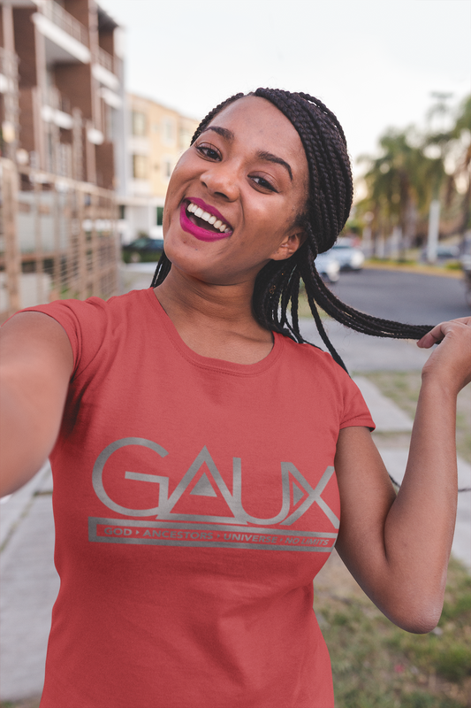 Women GAUX Signature Logo Tee Silver