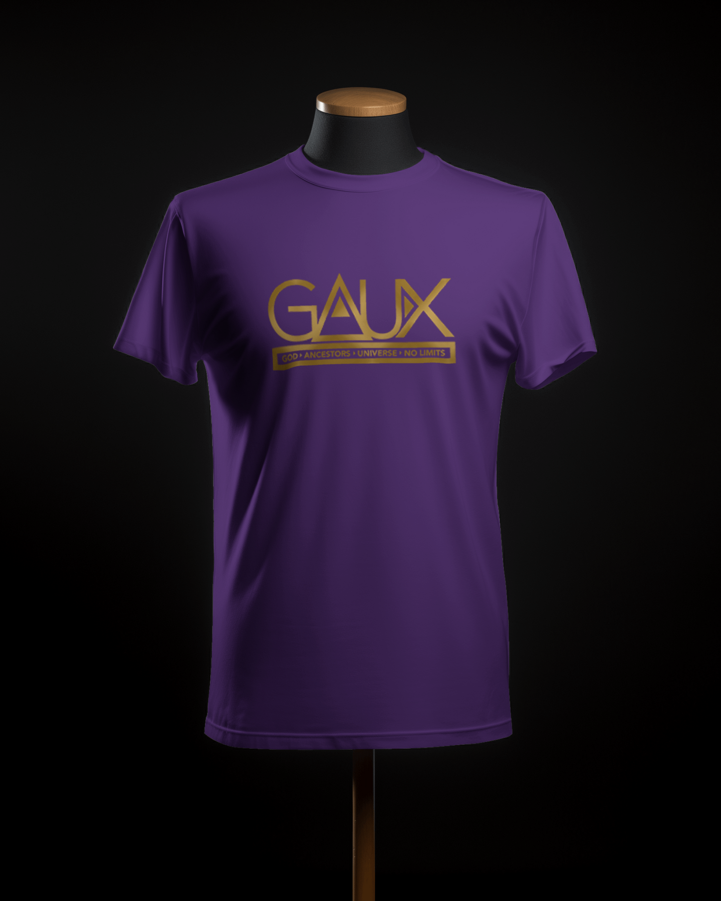 Men Gold GAUX Logo Tee