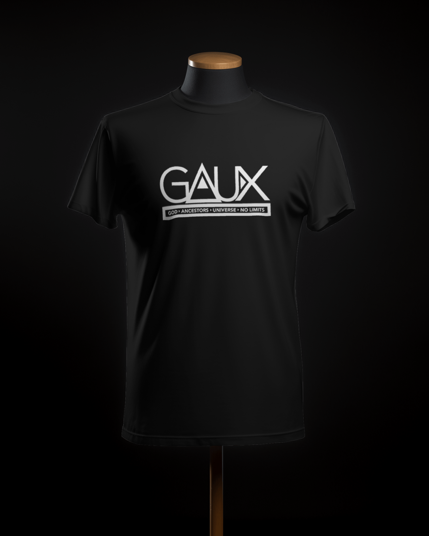 Men White GAUX Logo Tee