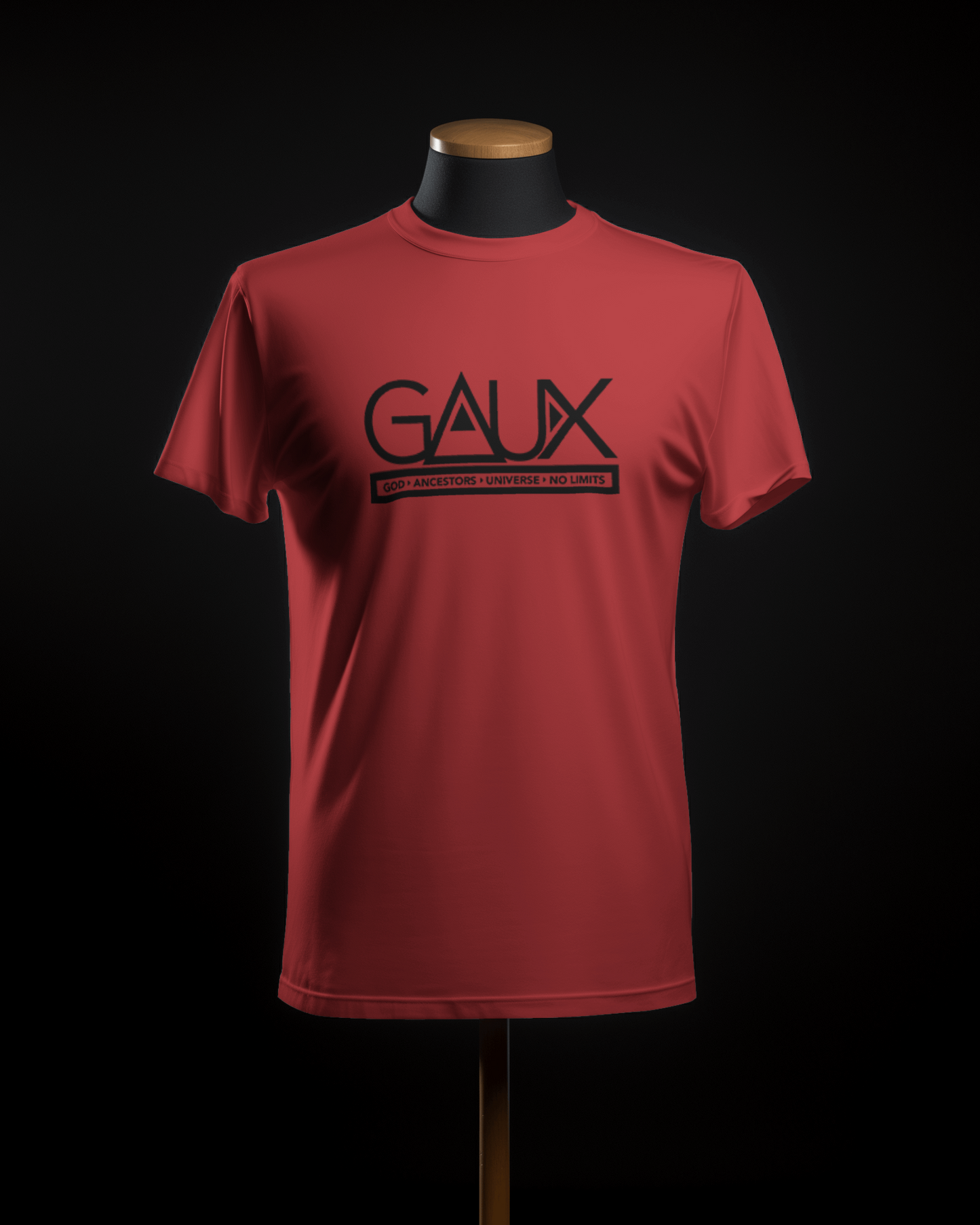 Men Black GAUX Logo Tee